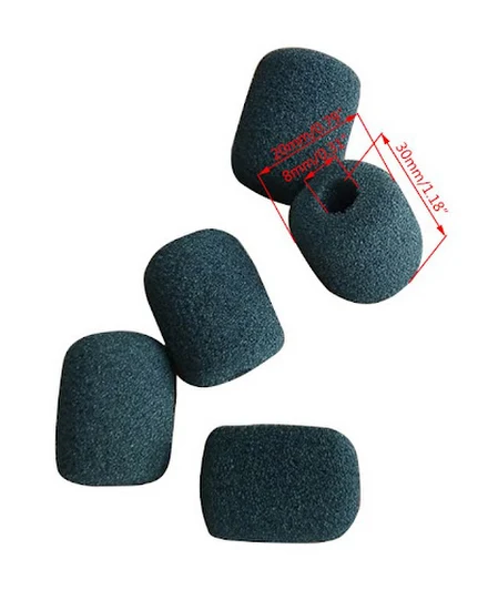 5PCS Black Microphone Headset Foam Sponge Windscreen Mic ... - 1