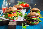 Veggie burgers are a popular addition to vegan restaurant menus.