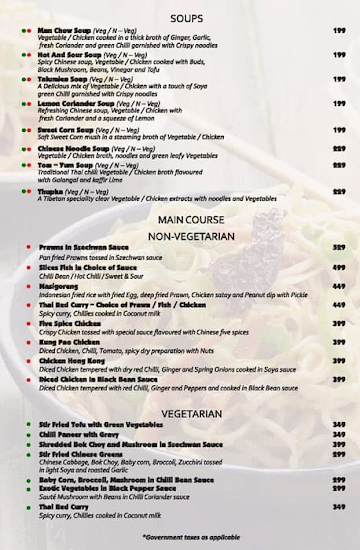 Dot Yum - Hotel Aloft menu 