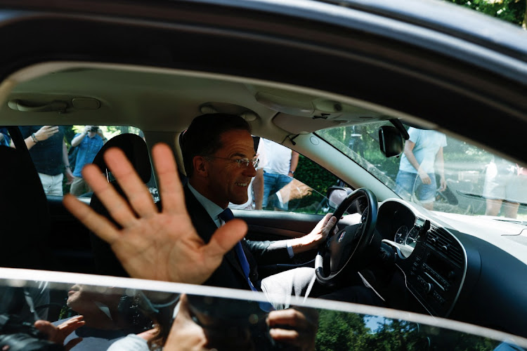 Dutch Prime Minister Mark Rutte leaves the Huis ten Bosch Palace in The Hague, the Netherlands, on July 8 2023.