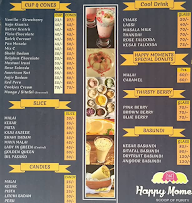 NIC ICE Creams menu 1