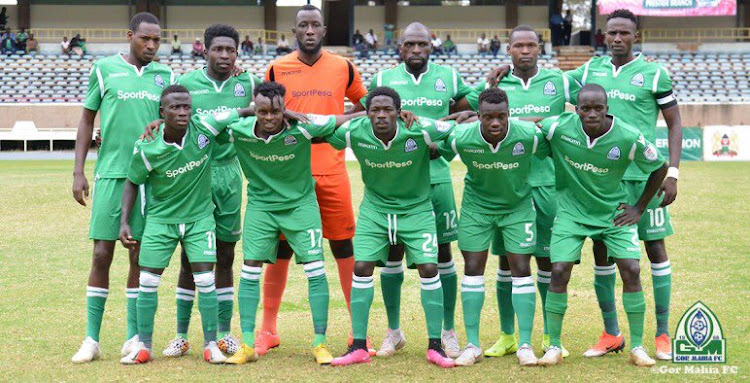 Gor Mahia players before a past match.