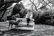 PEDESTAL OF PROSE: Nadine Gordimer and her dog as photographed by Adrian Steirn at her home in Parktown, Johannesburg, for the 21 Icons project