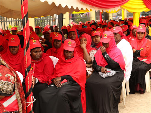 Kamukunji women who have asked IG Joseph Boinnet for security on Thursday /JOSEPH NDUNDA