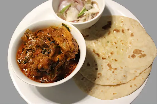 Wheat Roti With Bengali Chicken Kasha Meal