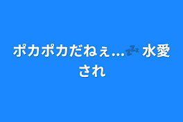 ポカポカだねぇ...💤 水愛され