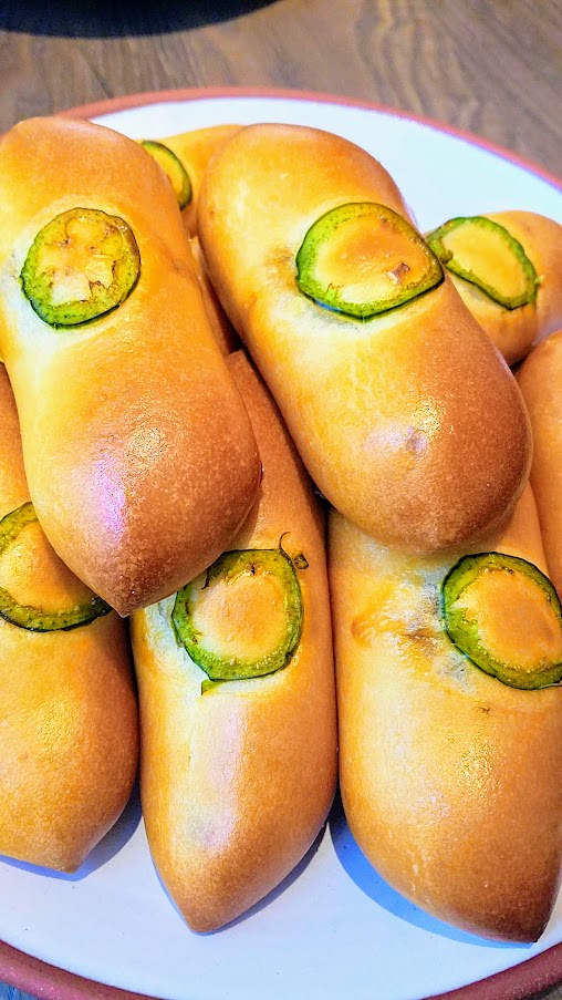Cheddar Jalapeno Sausage Kolache, one of the options at Good Coffee in the Woodlark Hotel in downtown Portland