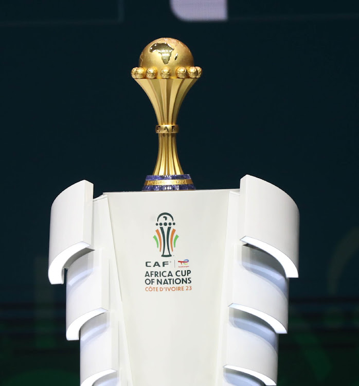 Trophy during the 2023 Africa Cup of Nations Draw held at the Parc Des Expositions in Abidjan, Ivory Coast on 12 October 2023