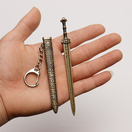 Title 7, Chinese Ancient Famous Sword Mini Keychain, a m...