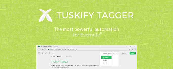 Tuskify Tagger for Evernote marquee promo image