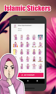 Stiker Hijab Muslimah WAStickerApps(圖9)-速報App