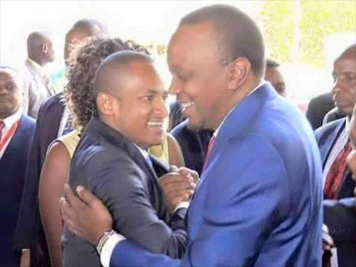 Babu Owino with Uhuru.