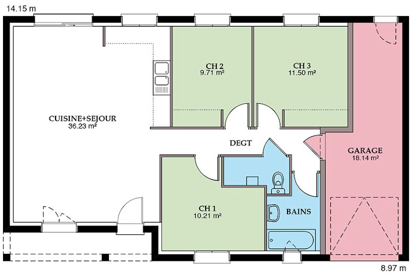  Vente Terrain + Maison - Terrain : 1 600m² - Maison : 100m² à Saint-Benin-d'Azy (58270) 