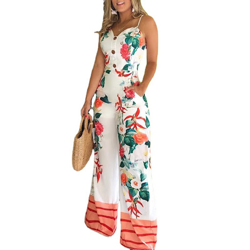 Title 7, Slim-fit straight-leg positioning printed jumps...