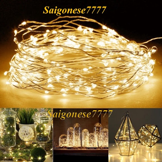 Dài 3 Mét 30 Bóng Đèn Không Chớp Nháy Xài Pin Đèn Led Đom Đóm Fairy Light Trang Trí Decor Phòng Ngủ Noel