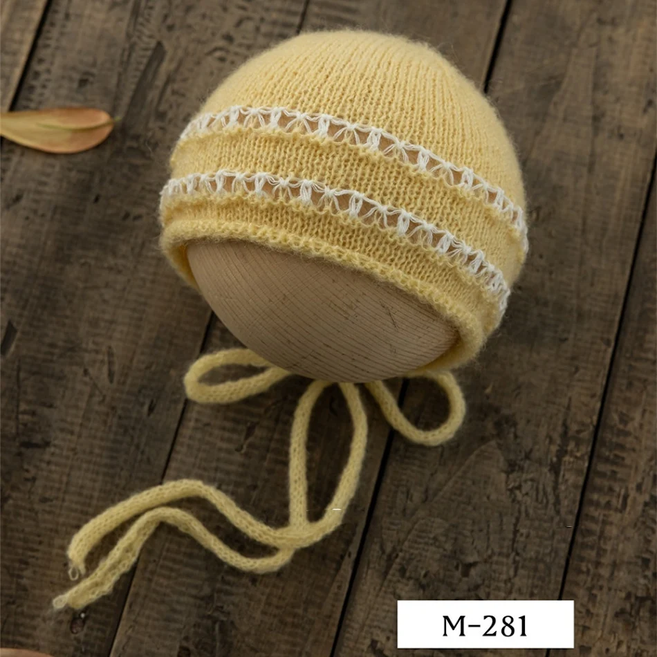 Woll-Häkelmütze für Baby-Fotoshooting, sichere Einengung, weiches Garn. Perfekt für Neugeborene.