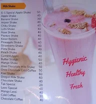 G-1 Juice Center menu 2