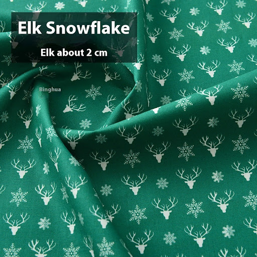 Elk Green With Snowflake