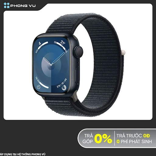 Đồng hồ Apple Watch Series 9 GPS 41mm Midnight (Vỏ Nhôm Dây Vải) (MR8Y3SA/A)