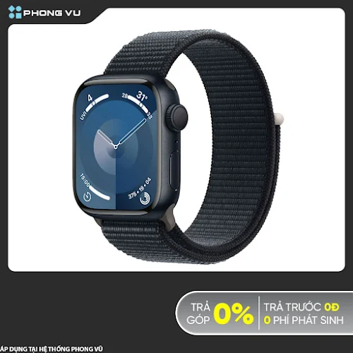 Đồng hồ Apple Watch Series 9 GPS 41mm Midnight (Vỏ Nhôm Dây Vải) (MR8Y3SA/A)