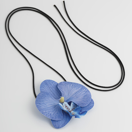 Title 14, Womens Long Pull-out Butterfly Orchid Necklace...