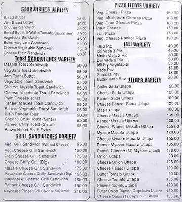 Saathi Fast Food menu 