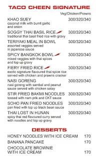 Taco Cheena menu 2