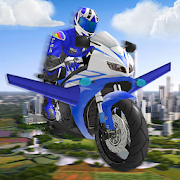 Futuristic Flying Moto Racing  Icon