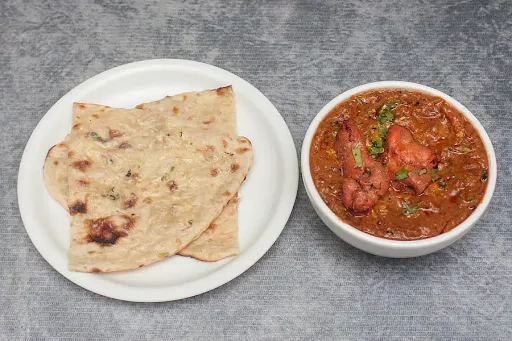 2 Pcs. Tawa Chicken (boneless) 1 Butter Naan/lachha Paratha