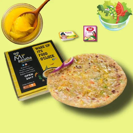 Mixed Veggie Paratha (Desi Ghee)