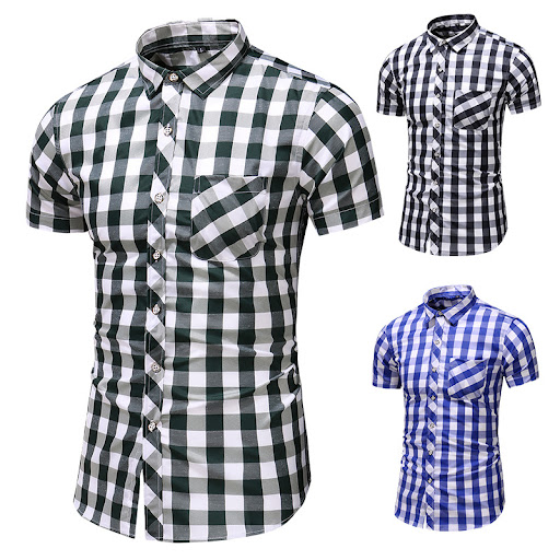 Title 6, New oversized mens casual plaid shirt, offerin...