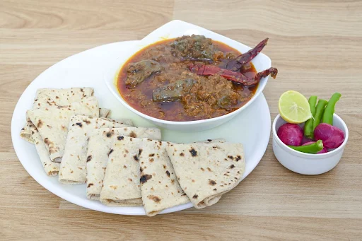 1 Lal Maas Keema Kaleji [500 Grams] With 7 Tawa Butter Roti