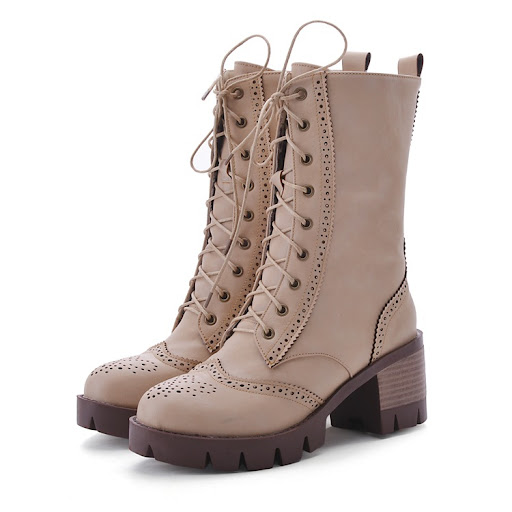 Title 4, Womens New Chunky Heel Boots with Strap offer ...