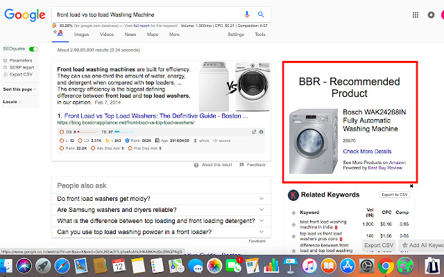 Best Amazon Product Recommendation by BBR chrome extension