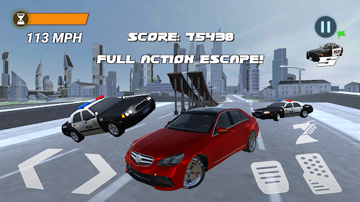 Screenshot Mercedes Escape Police Car