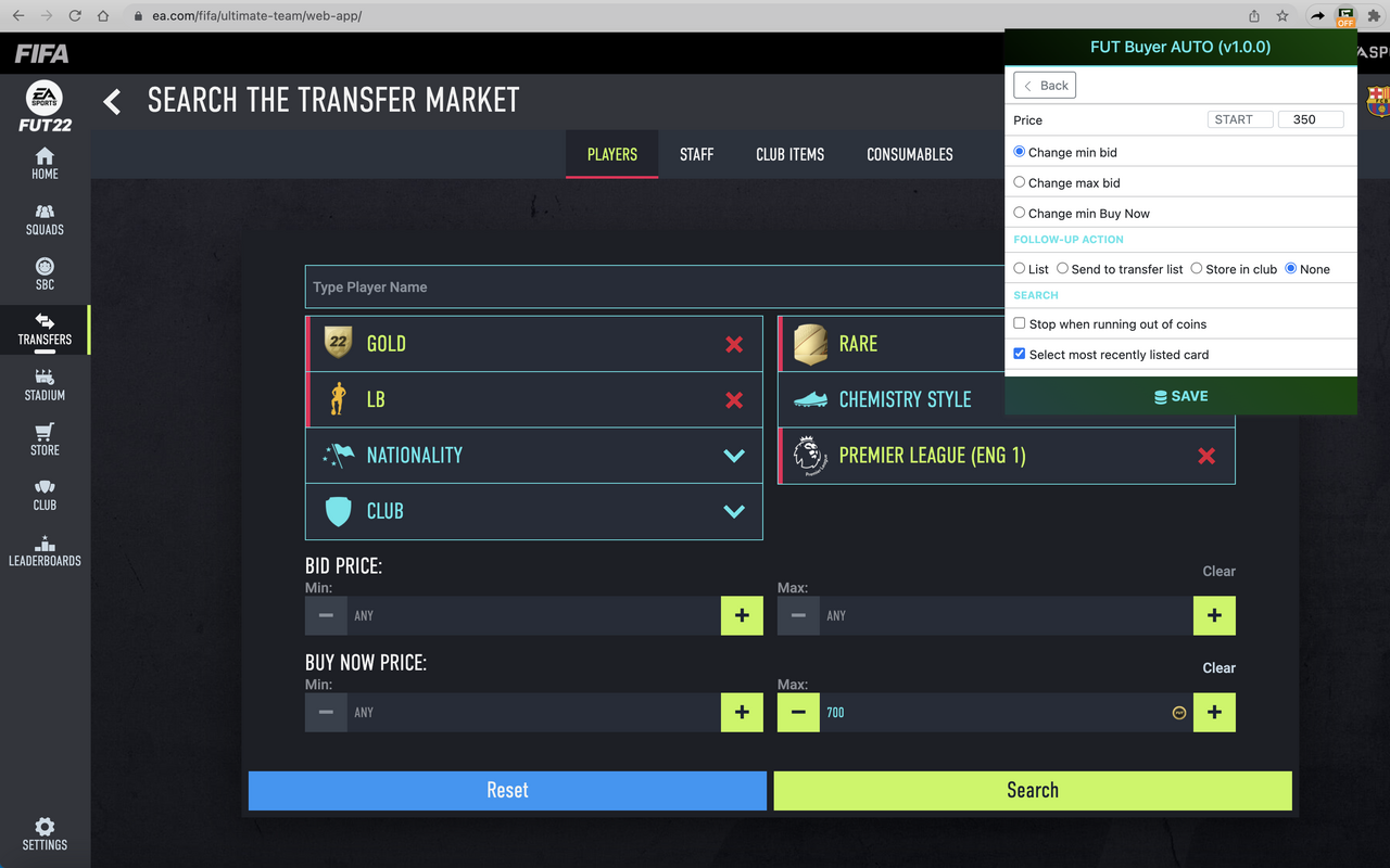 FUT Buyer AUTO Preview image 1