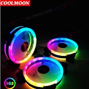 [ Fan Lẻ ] Quạt Tản Nhiệt Rgb, Fan Case Coolmoon V2, V4, Y1, U1, U2, M1, D1, D2, As2 - Fan Case 12Cm Kèm Ốc