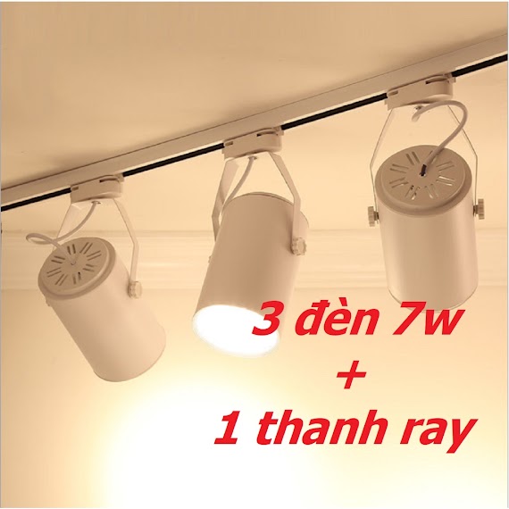 Combo 3 Đèn Rọi Ray 7W + 1 Ray 1 Mét Tiết Kiệm Năng Lượng