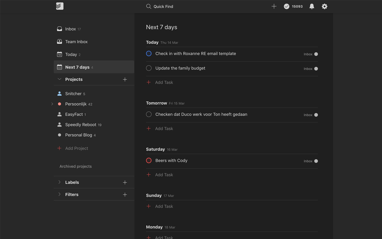 Todoist New Tab Preview image 0