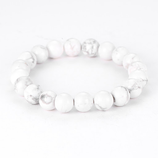 Title 3, Grade A White Turquoise Single Circle Stretch B...