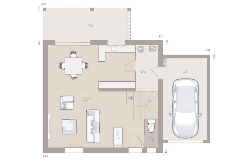  Vente Terrain + Maison - Terrain : 437m² - Maison : 95m² à Montanay (69250) 