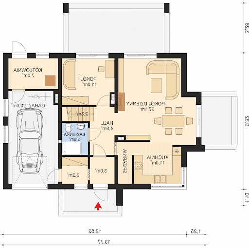 APS 289 POROTHERM - Rzut parteru