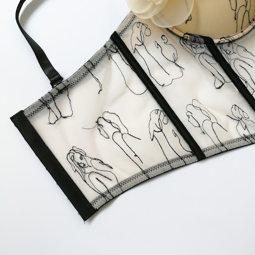 Title 12, Beauty Camisole Embroidered Flower Tube Top Vest