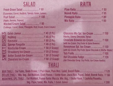 Aggarwal Bikaner Sweet Corner And Restaurant menu 