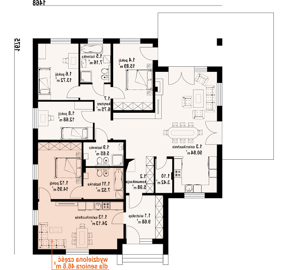 Arkowo senior - Rzut parteru