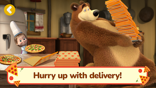 Screenshot Masha and the Bear Pizza Maker