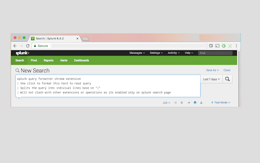 Splunk Query Formatter