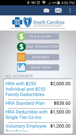 HSA BANK ACCOUNTS for BCBSSC