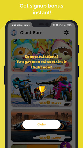 Giant Earn - Play Free Games and Earn Money Daily