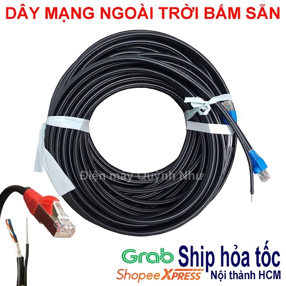 80M 90M Dây Mạng Ngoài Trời (Bấm Sẵn 2 Đầu) - Cáp Mạng Ngoài Trời, Dây Lan Ngoài Trời, Cáp Lan Ngoài Trời